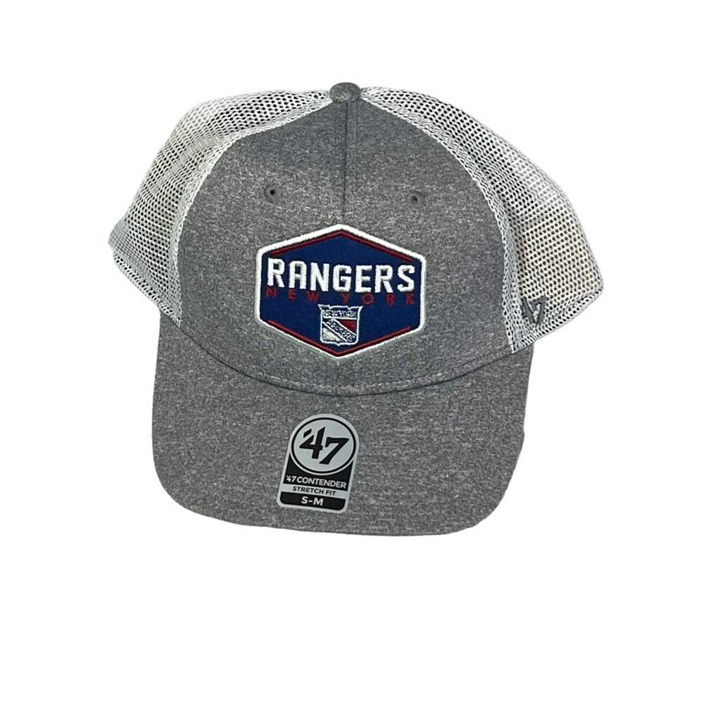 Men's '47 Gray New York Rangers Hitch Contender Flex Hat size S/M
